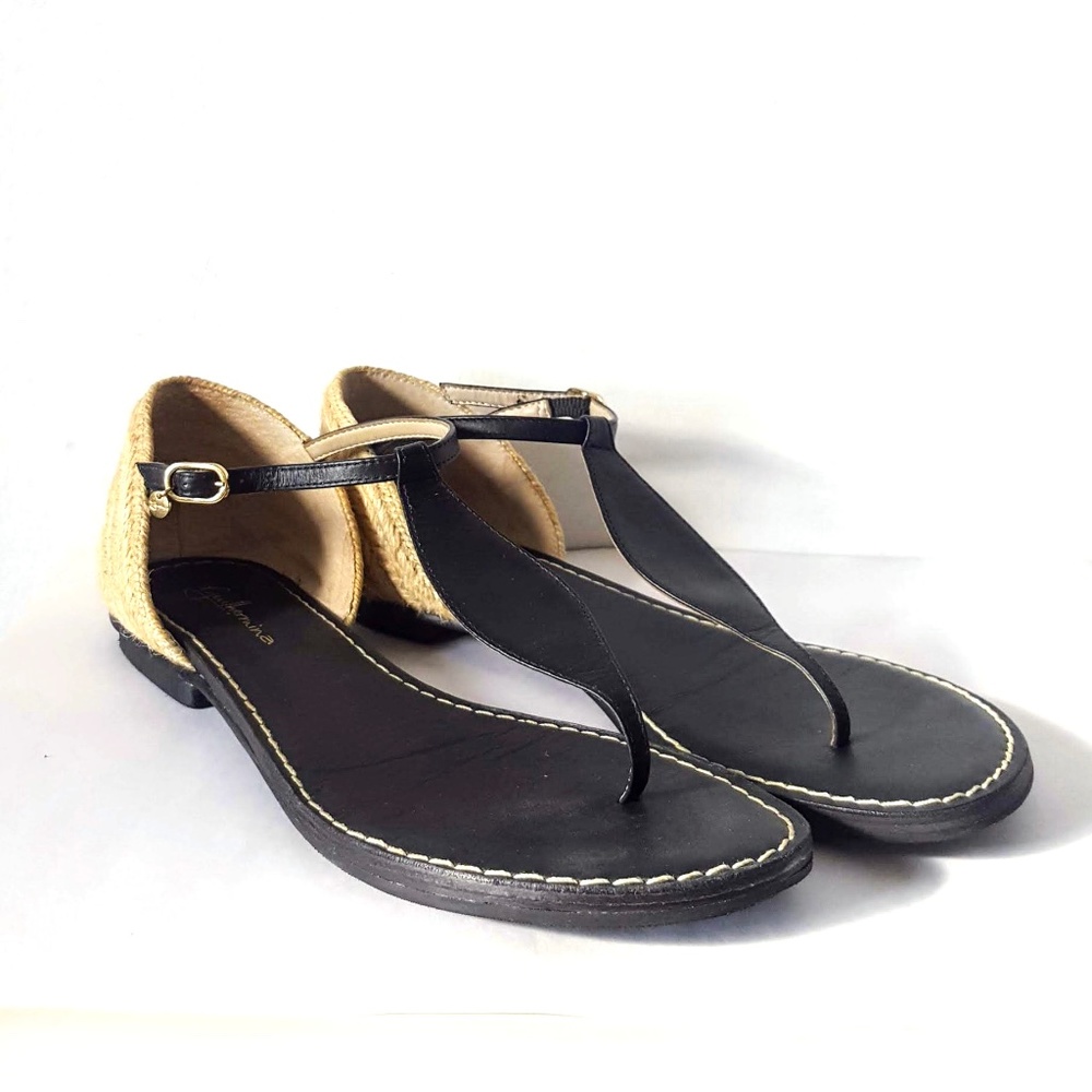 Guilhermina Raffia Thong Sandals